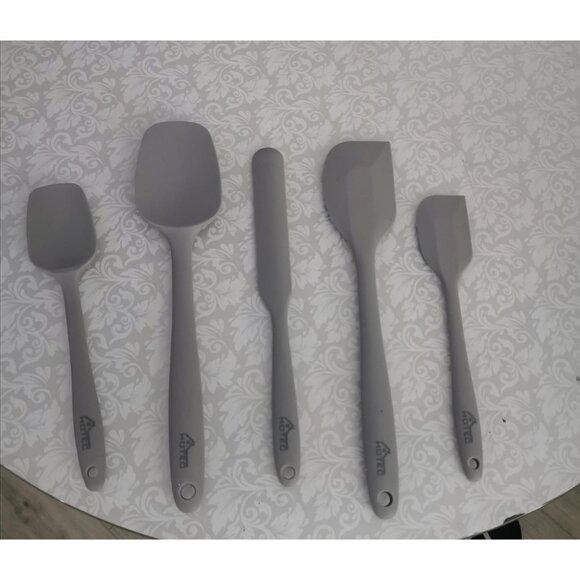 Food Grade Silicone Rubber Spatula Set High Heat Resistant Non Stick - Picture 2 of 11
